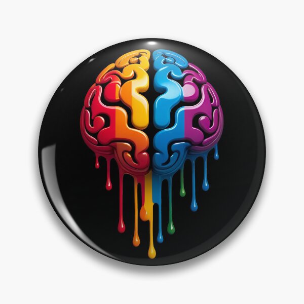 Item preview, Dripping multi-colored brain designed and sold by Emile-Sabord.