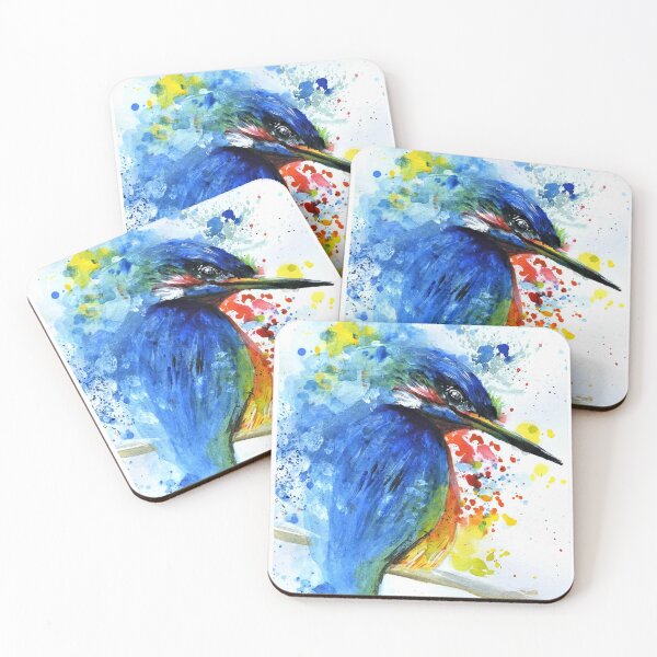 Item preview, Watercolour Kingfisher designed and sold by Phoebe Roulston.