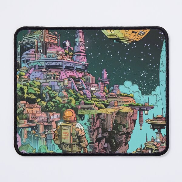 Item preview, Retro Sci-Fi Astronaut Exploring Alien Planet, Vintage Space Adventure designed and sold by Civilizationx.