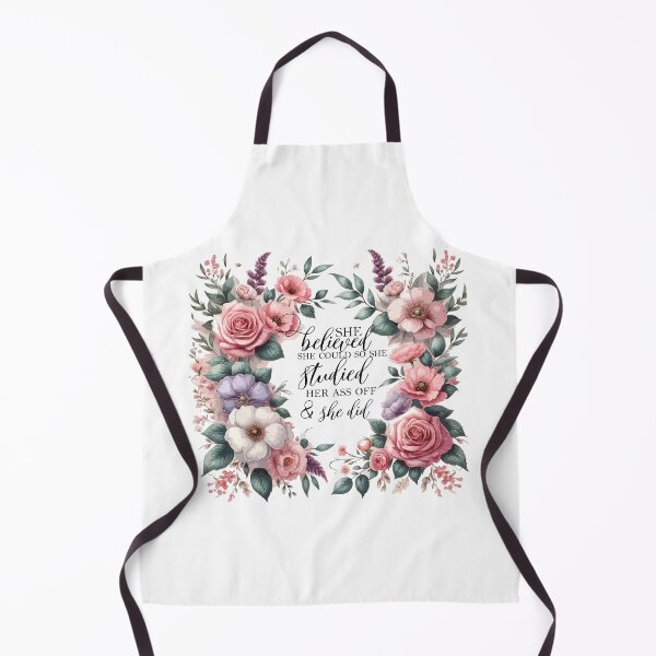 Item preview, She Believed She Could So She Studied Her Ass Off And She Did - Funny Women Graduation Flowers designed and sold by TeesYouWant.