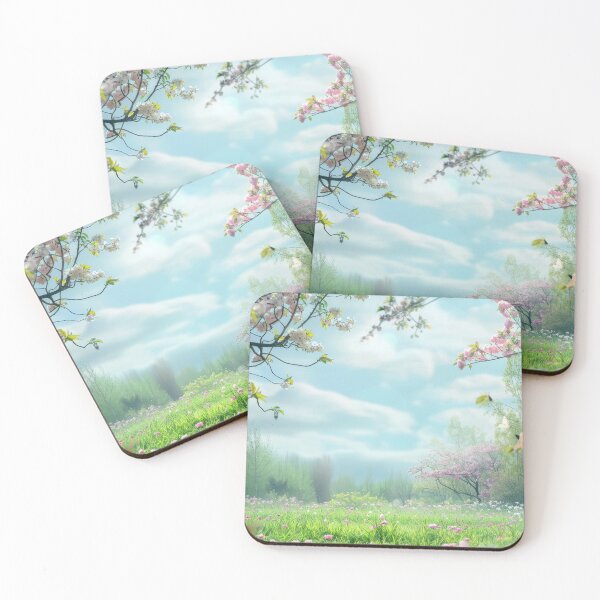 Item preview, Landscape with Pink Flowers designed and sold by Visual-Elixir.