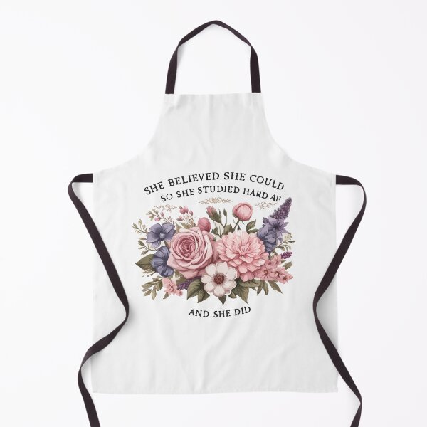 Item preview, She Believed She Could So She Studied Hard AF And She Did - Funny Women Graduation Floral Pink designed and sold by TeesYouWant.
