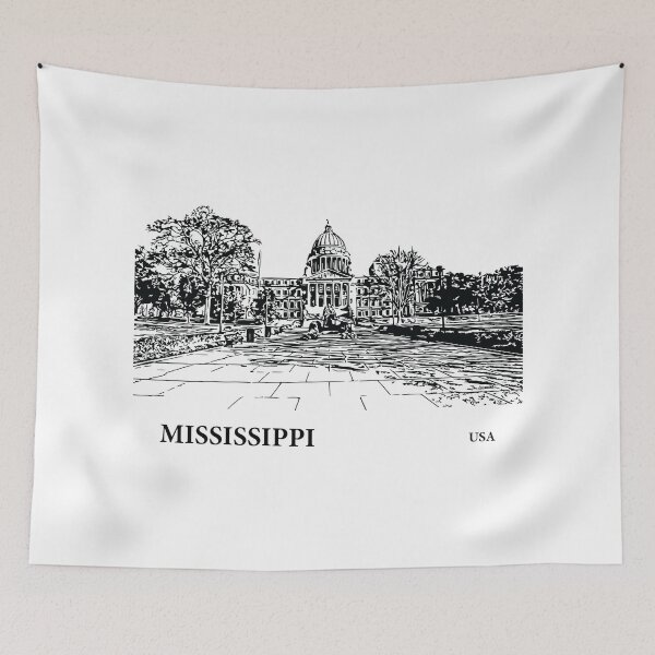 Artikelvorschau, Mississippi-Staat USA entworfen und verkauft von Lakeric Cityscapes.
