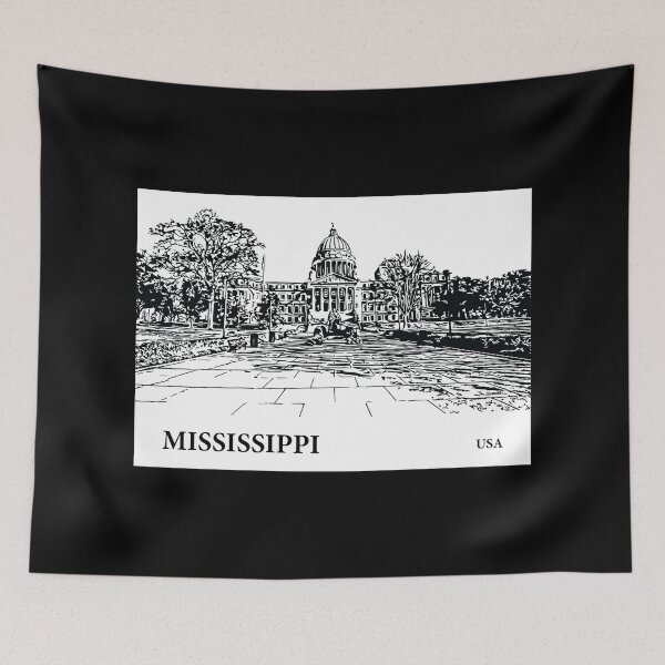 Artikelvorschau, Mississippi-Staat USA entworfen und verkauft von Lakeric Cityscapes.
