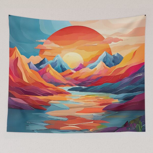 Item preview, Abstract Sunset Art designed and sold by Obsidian Ink by Wilshire.