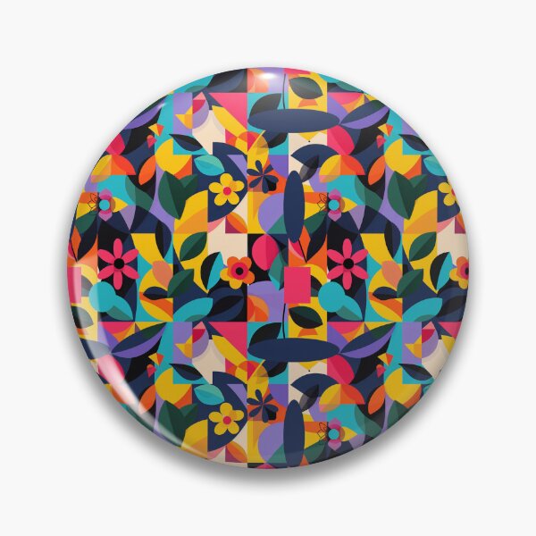 Item preview, Bold Geometric Floral Abstract Pattern - Vibrant and Eye-Catching Design designed and sold by adriaquart.