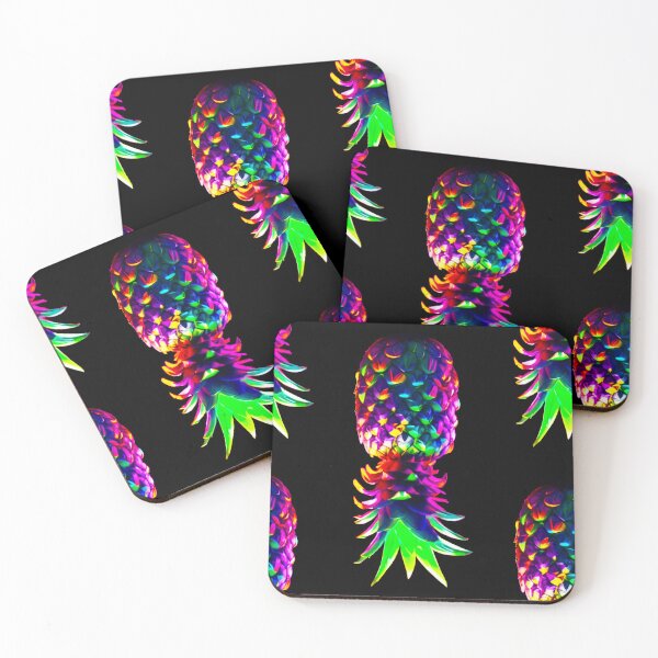 Item preview, Upside Down Green & Blue Colorful Glowing Pineapple Pattern | IYKYK Lifestyle designed and sold by JLEmporium.