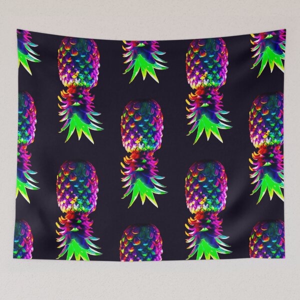 Item preview, Upside Down Green & Blue Colorful Glowing Pineapple Pattern | IYKYK Lifestyle designed and sold by JLEmporium.