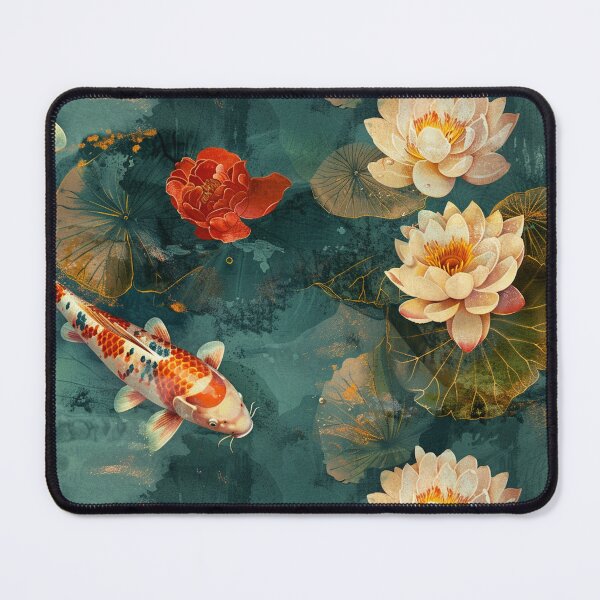 Item preview, Lotus Flowers and Koi Fish  designed and sold by StrawberryStudio.