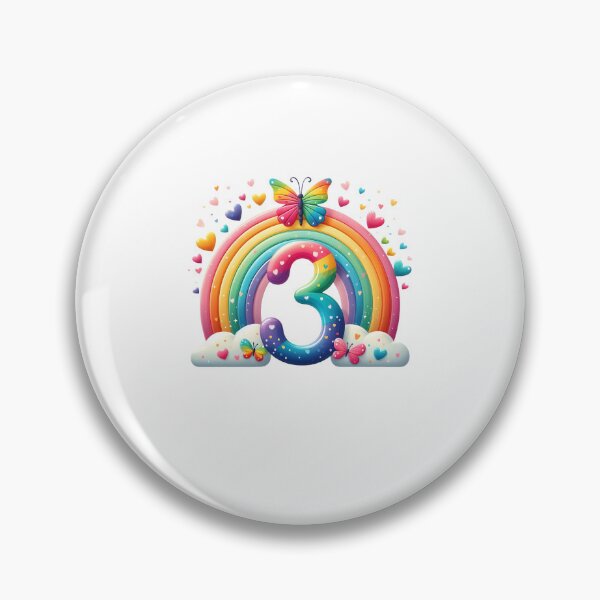 Item preview, 3rd Birthday Girl Rainbow Butterfly 3 Years Old Rainbow Third Birthday designed and sold by clothesy7.