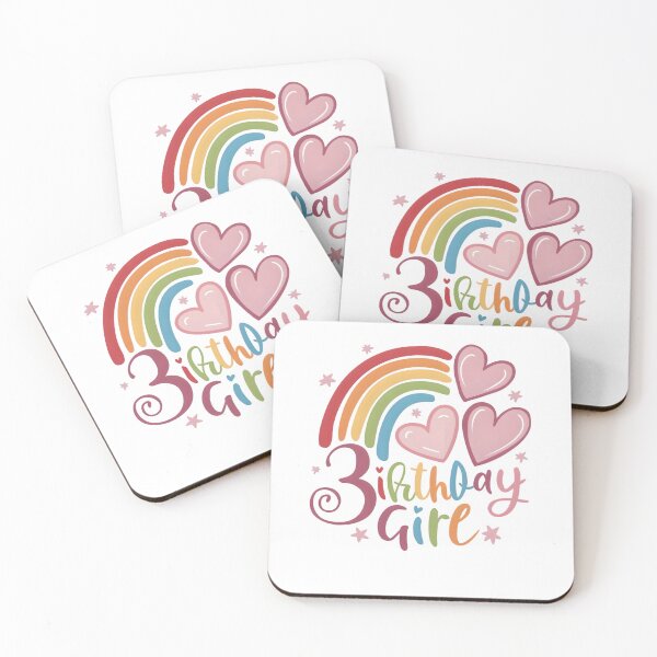 Item preview, 3 Years Old Rainbow Toddler Girl Third Birthday Rainbow  designed and sold by clothesy7.