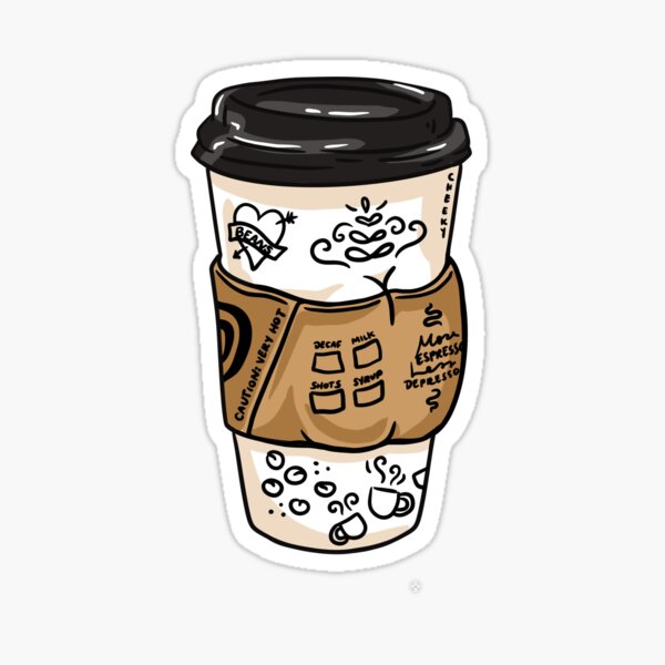 Takeout Coffee Booty Sticker