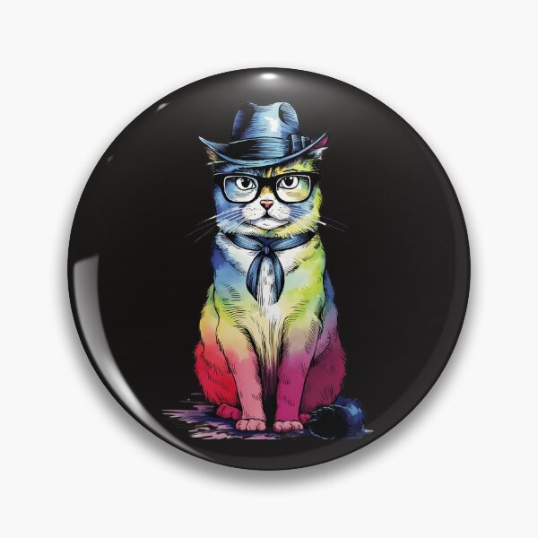 Item preview, Ombre Hipster Cat: Trendy and Unique Art for Cat Lovers designed and sold by elynne9.