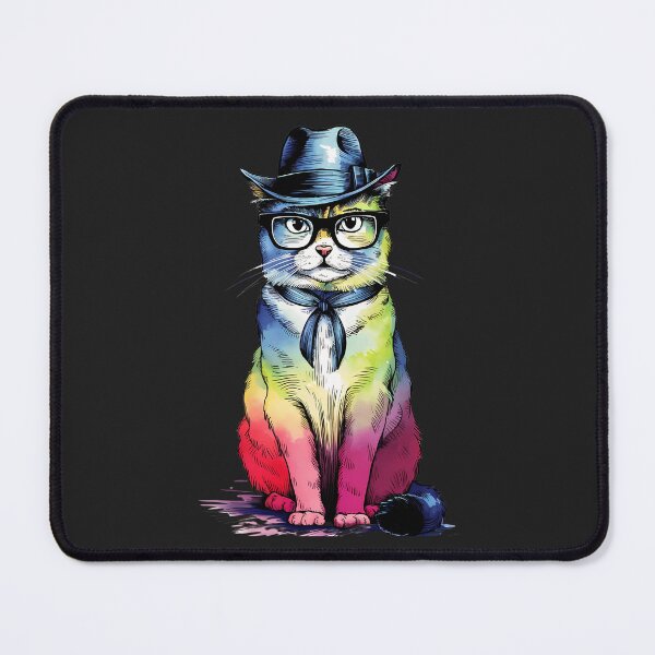 Item preview, Ombre Hipster Cat: Trendy and Unique Art for Cat Lovers designed and sold by elynne9.