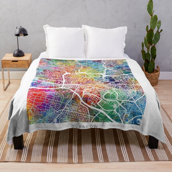 Item preview, Mapa de calles de Glasgow designed and sold by ArtPrints.