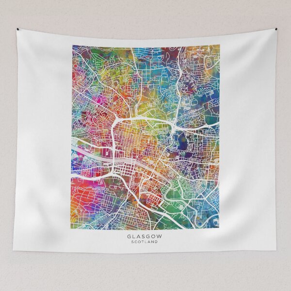 Item preview, Glasgow Street Map designed and sold by ArtPrints.