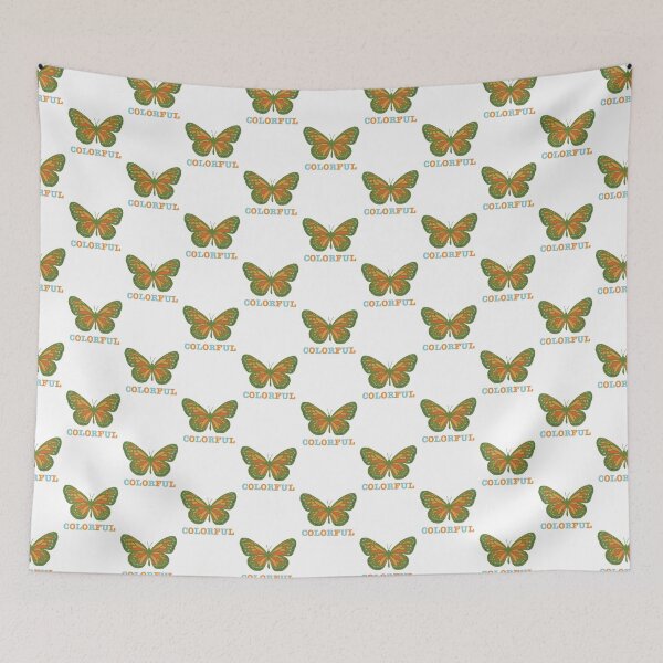 Item preview, Colorful green orange butterfly  designed and sold by Fransyn.