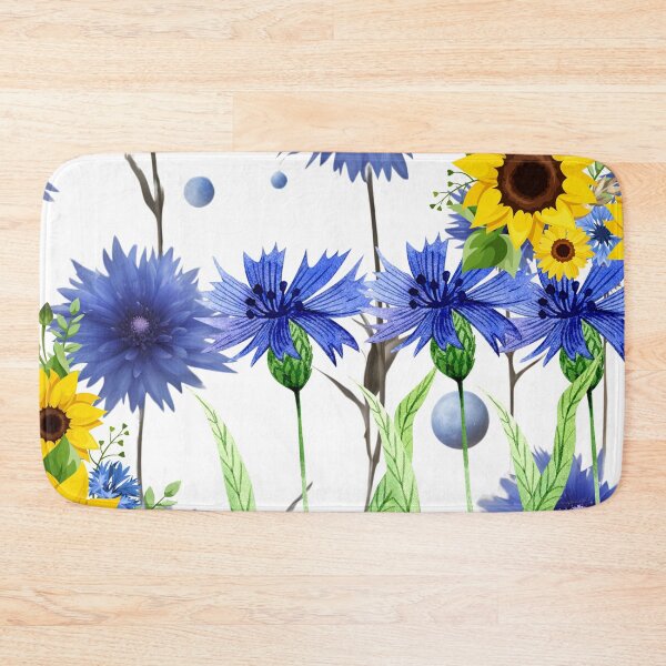 Item preview, blue cornflower with sunflowers designed and sold by Yeyishop.