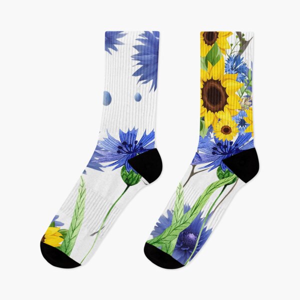 Item preview, blue cornflower with sunflowers designed and sold by Yeyishop.