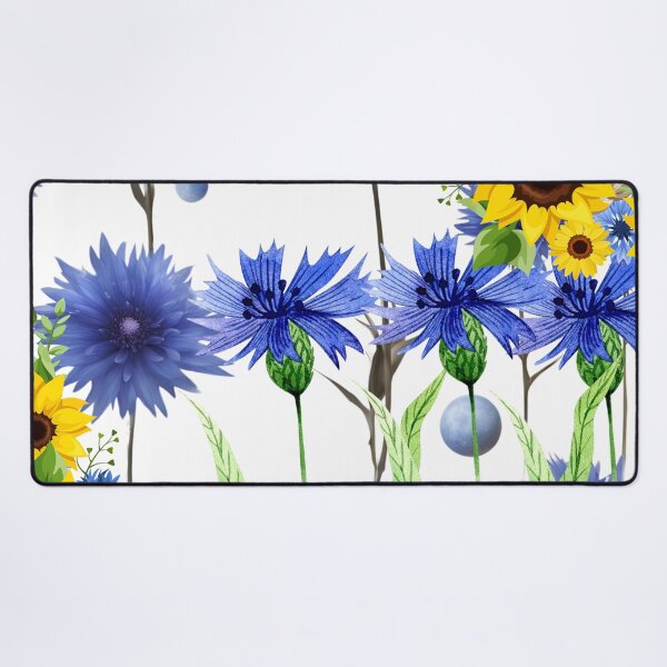 Item preview, blue cornflower with sunflowers designed and sold by Yeyishop.