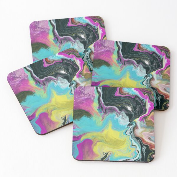 Item preview, Pattern mix Pop Art abstract in bright colorful colors pattern in fluid style designed and sold by Susanna Schorr.
