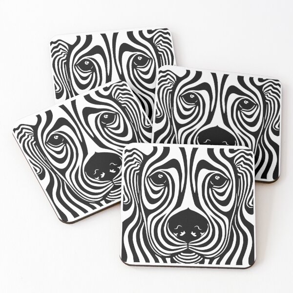 Item preview, Optic Dogs: Optical dog face design  designed and sold by DaisyDogDesign.