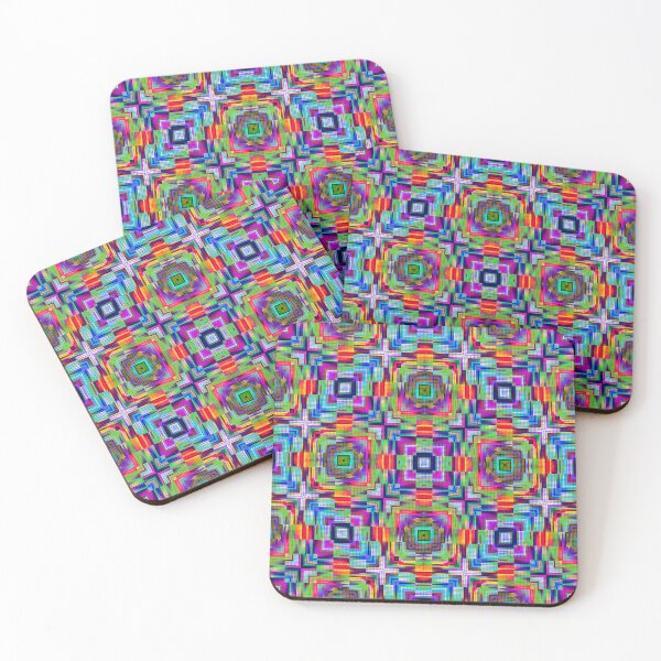 Item preview, tile of colorful squares and dots designed and sold by chambergambit.