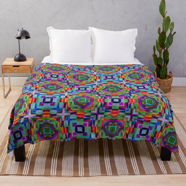 Item preview, tile of colorful squares and dots designed and sold by chambergambit.