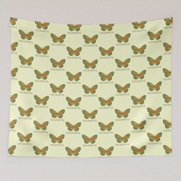 Item preview, Colorful green orange butterfly  designed and sold by Fransyn.