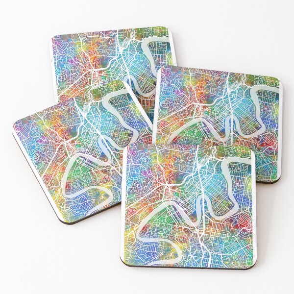 Item preview, Brisbane Australia City Map designed and sold by ArtPrints.