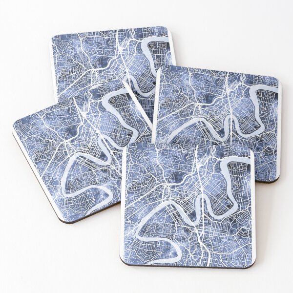 Item preview, Mapa de la ciudad de Brisbane, Australia designed and sold by ArtPrints.