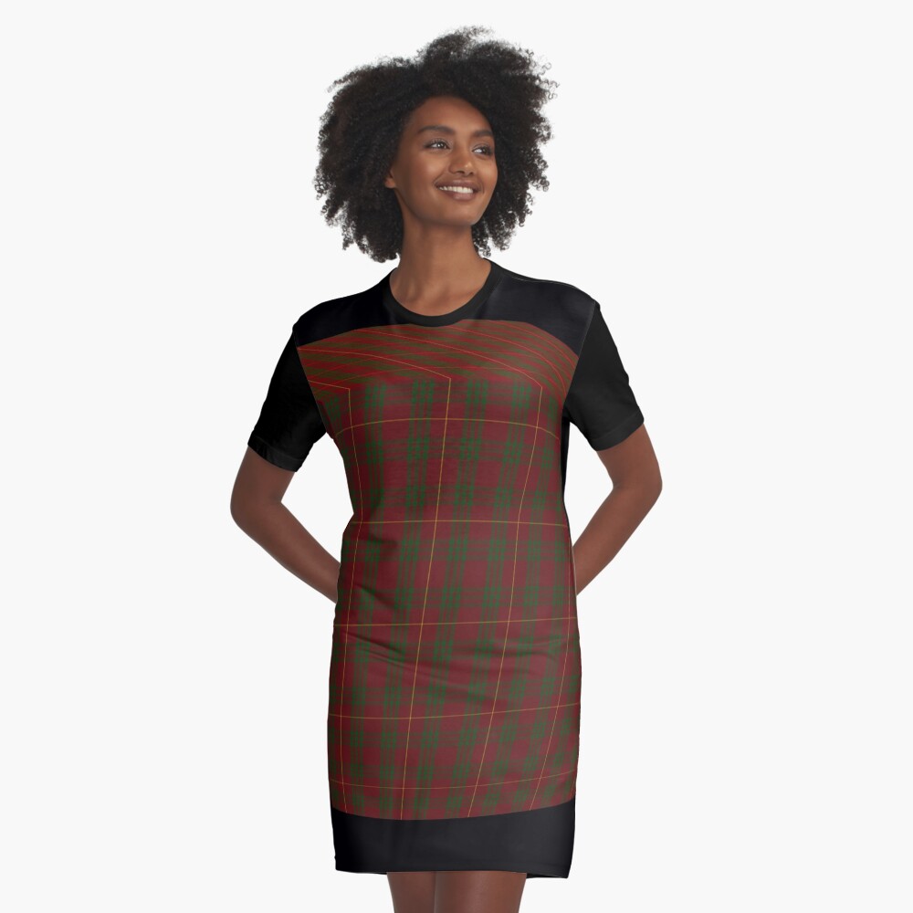 red and green tartan dress