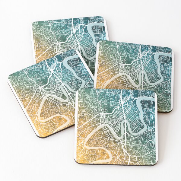 Item preview, Brisbane Australia City Map designed and sold by ArtPrints.