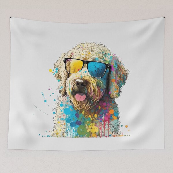 Item preview, Colorful Golden Doodle Dog Sunglasses designed and sold by MLArtifex.