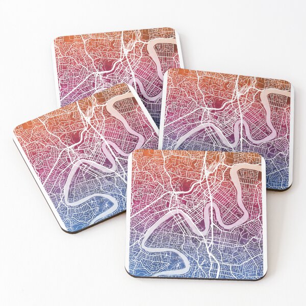 Item preview, Mapa de la ciudad de Brisbane, Australia designed and sold by ArtPrints.