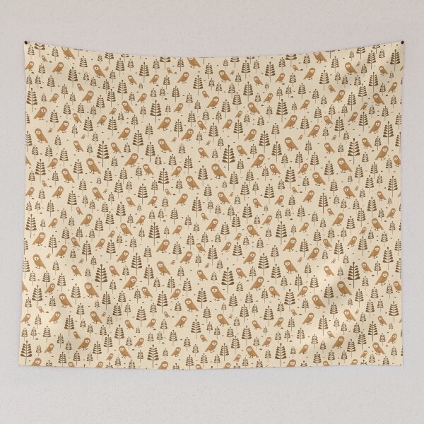 Item preview, Owl flower pattern neutral designed and sold by snowyowls.