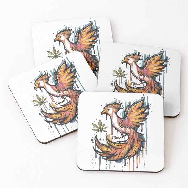 Item preview, phoenix and a cannabis plant  designed and sold by 123ks.