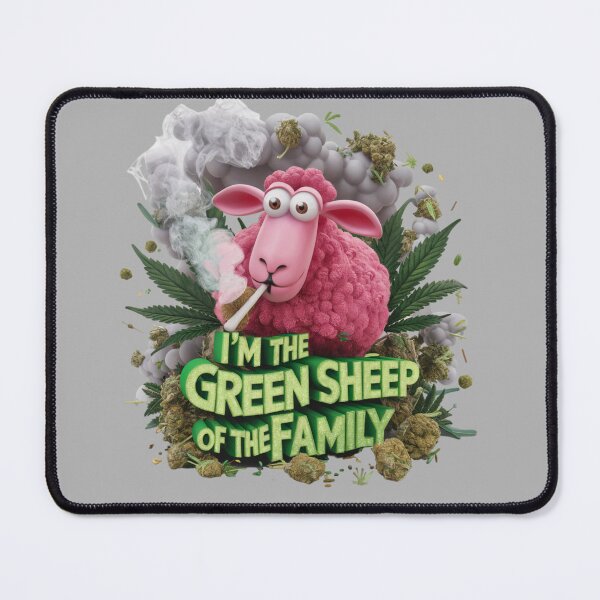 Item preview, pink sheep with big eyes is seen sm oking a joint designed and sold by 123ks.