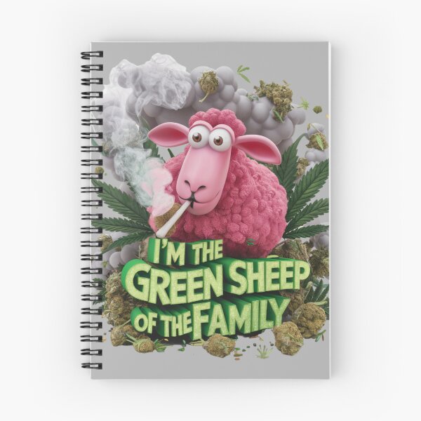 Item preview, pink sheep with big eyes is seen sm  oking a joint designed and sold by 123ks.