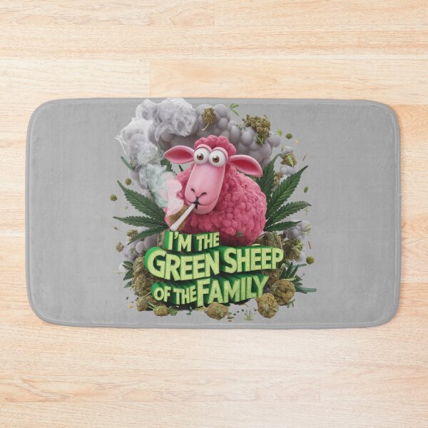 Item preview, pink sheep with big eyes is seen sm  oking a joint designed and sold by 123ks.