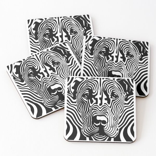 Item preview, Optic Dogs: Great Dane optical dog face design designed and sold by DaisyDogDesign.