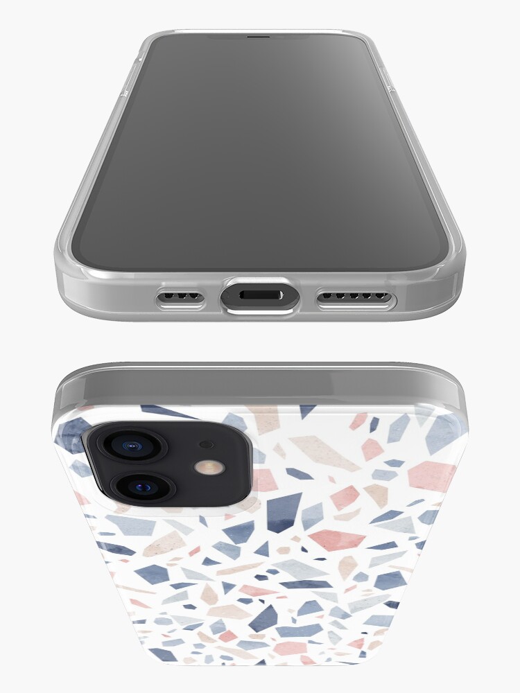 Alternate view of Vintage pastel blue pink beige geometric terrazzo pattern iPhone Case & Cover