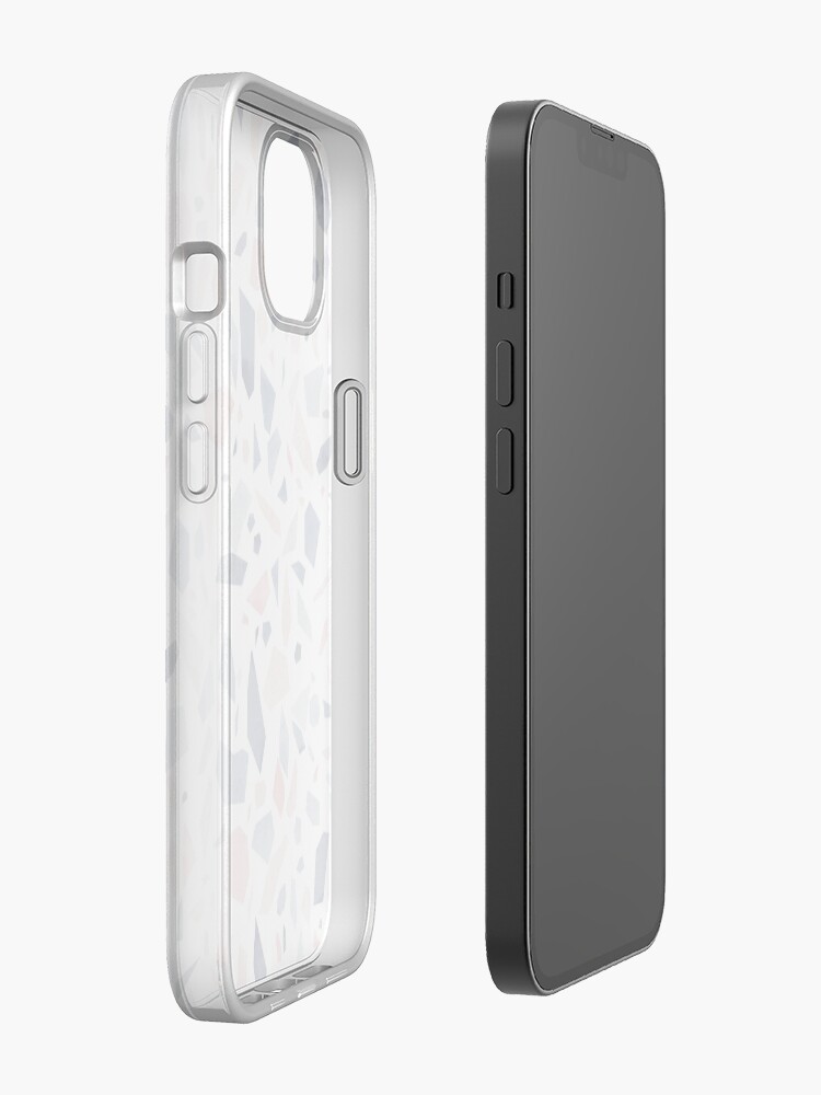 Coque iPhone 'Motif géométrique terrazzo vintage pastel bleu rose beige' : autre vue