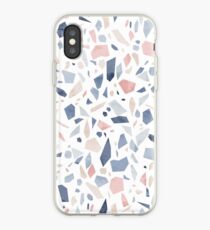 Terrazzo Pastellrosa- Jahrgang blau iPhone-Hülle & Cover
