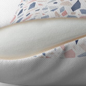 Alternate view of Vintage pastel blue pink beige geometric terrazzo pattern Throw Pillow