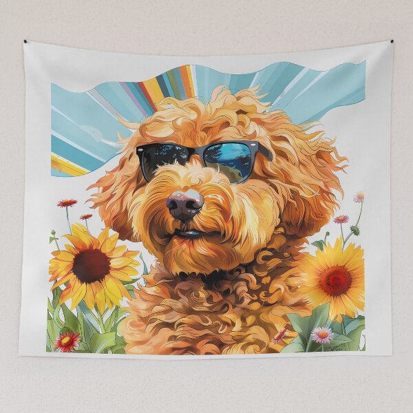 Item preview, Colorful Golden Doodle Dog Sunglasses designed and sold by MLArtifex.