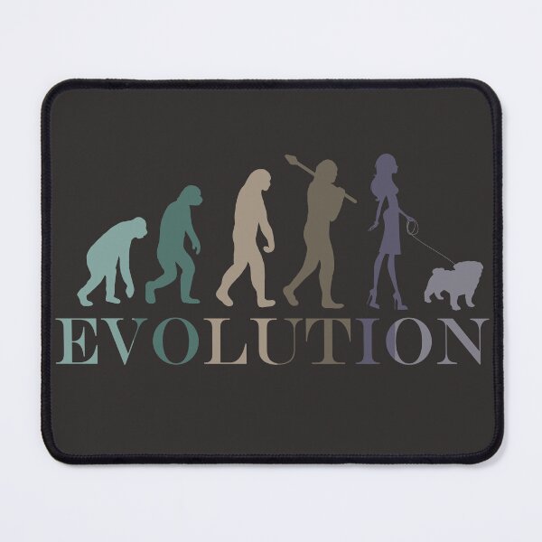 Item preview, Evolution Pug Woman Minimalist Retro Vintage designed and sold by hemp3x.