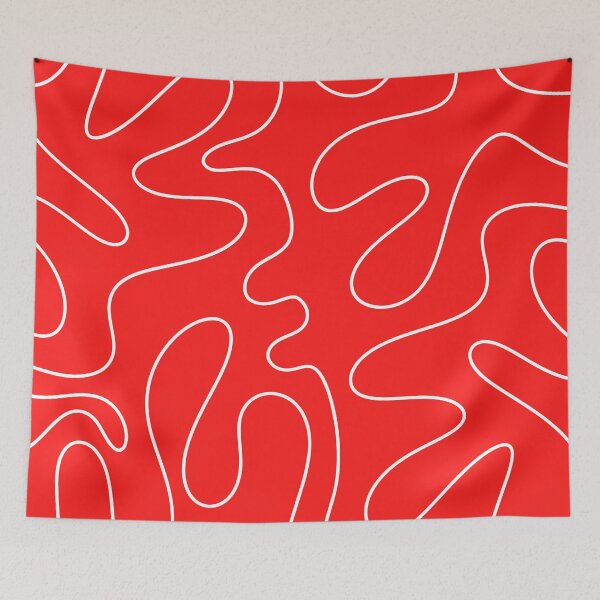 Item preview, Bold Red Squiggle Abstract Pattern designed and sold by kierkegaard.