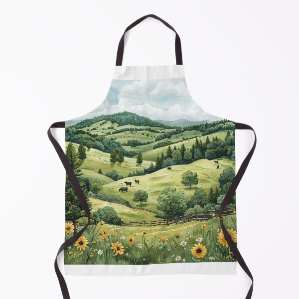 Item preview, Green Hills Landscape Art Print designed and sold by Mr-whiteBG.