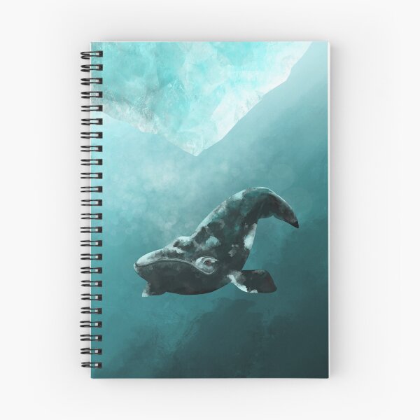 Item preview, Black whale under iceberg designed and sold by lenaartcze.